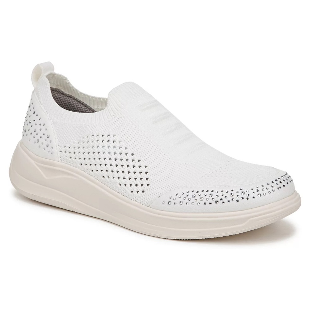 Bzees LifeStride Timeless Bright White Slip On Sneaker Size 7.5 Wide New w/Box